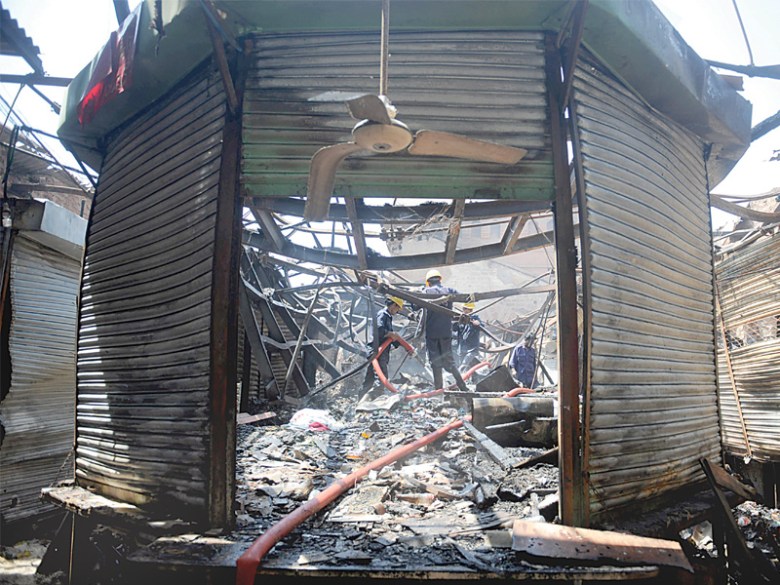 Empress Market fire: Over 100 shops gutted