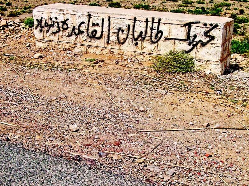 Slaughter slogans: Taliban supporters paint the town red