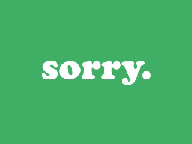 Just say ‘I’m sorry’