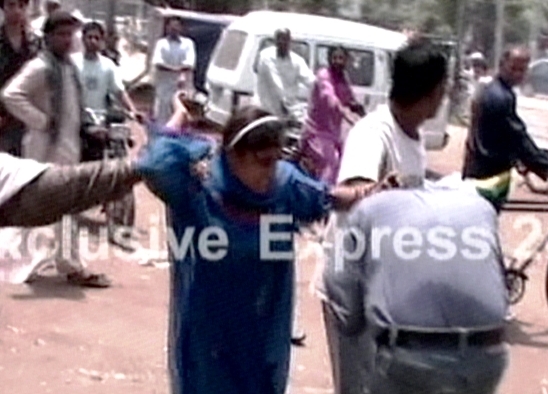 Woman strikes harasser with shoes