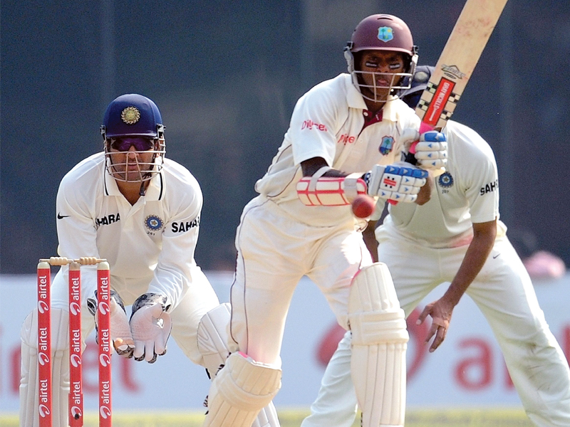 Cricket: Chanderpaul’s century rescues West Indies in first Test