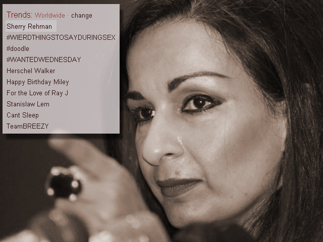 Twitter Alert: All praise for Sherry Rehman