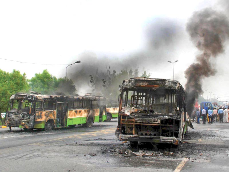 Violent protest: Student run over by bus after slipping