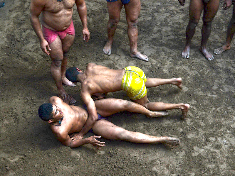Government neglect and poverty has helped consign the feats of Pakistani wrestlers to fading memory. PHOTO: AFP