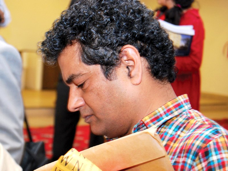 Hanif wants everything, except for the missing Baloch to recede into the background. PHOTO: ARIF SOOMRO/EXPRESS