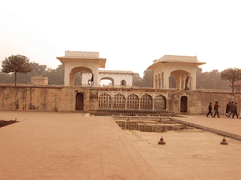 Shalimar Garden, barren and derelict.