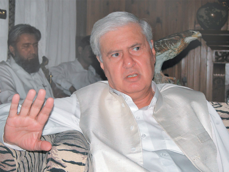 Sherpao has enjoyed an eventful political career that began in 1977. PHOTO: FILE