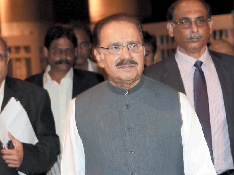 Makhdoom Muhammad Amin Fahim at the 7th Expo Pakistan in Karachi. PHOTO COURTESY NEW WORLD CONCEPTS