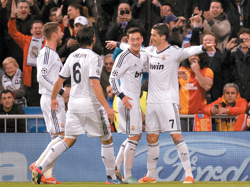 Real Madrid look to factor in their scoring abilities as they take on Galatasaray who are facing a deficit. PHOTO: AFP