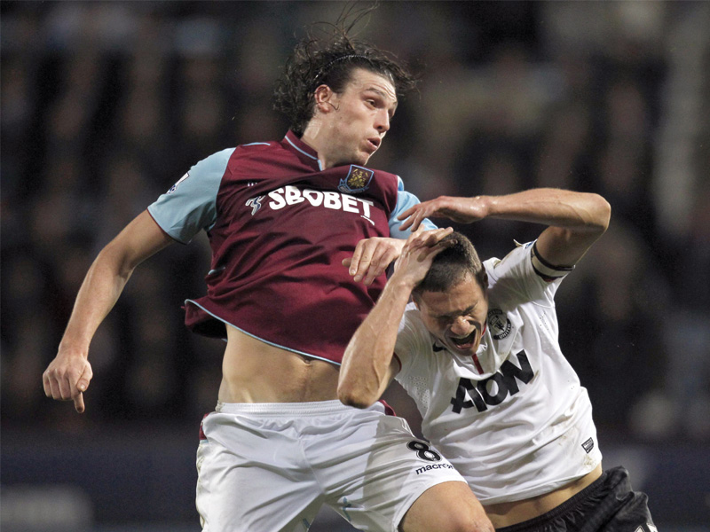 Ferguson was angered by the referee’s decision for not showing a red card to West Ham’s Carroll for his aggressive tackle. PHOTO: AFP