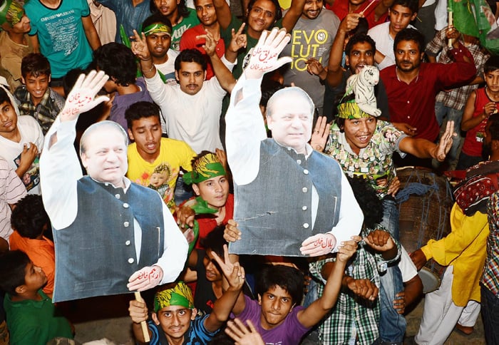 The PML-N got the majority of total votes, followed by PTI and the PPP. PHOTO: AFP/FILE