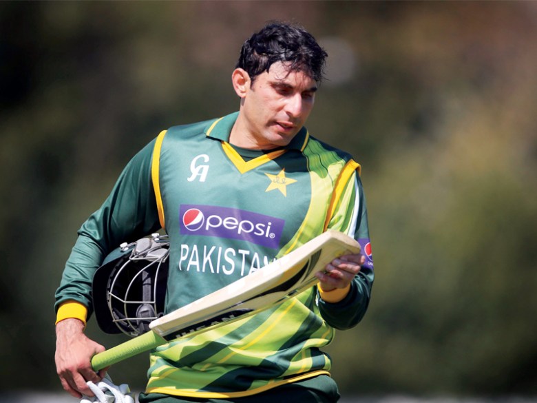Misbah’s role as captain has been backed by manager Moin Khan who believes the 39-year-old only needs to modify his approach. PHOTO: AFP
