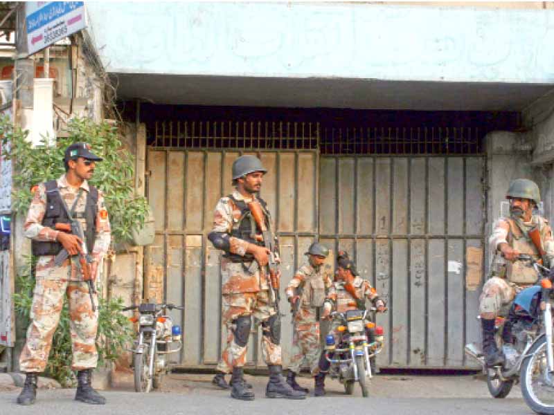 File photo of Rangers in Karachi. PHOTO: PPI