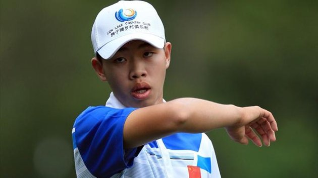 “Both Tiger and Rory achieved a lot of success when they were teenagers, so I appreciate it whenever they offer advice,” says Guan Tianlang. PHOTO: AFP