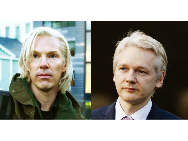 Cumberbatch portrays WikiLeaks founder Julian Assange (right) in The Fifth Estate. PHOTO: FILE