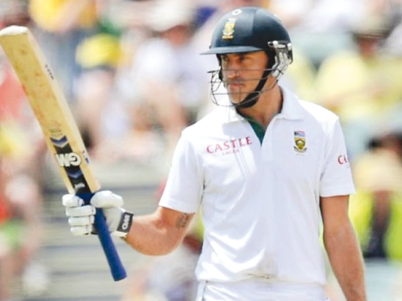 South Africa’s Faf Du Plessis was fined only 50% of his match fee for the ball-tampering incident in the second Test against Pakistan. PHOTO: FILE AFP