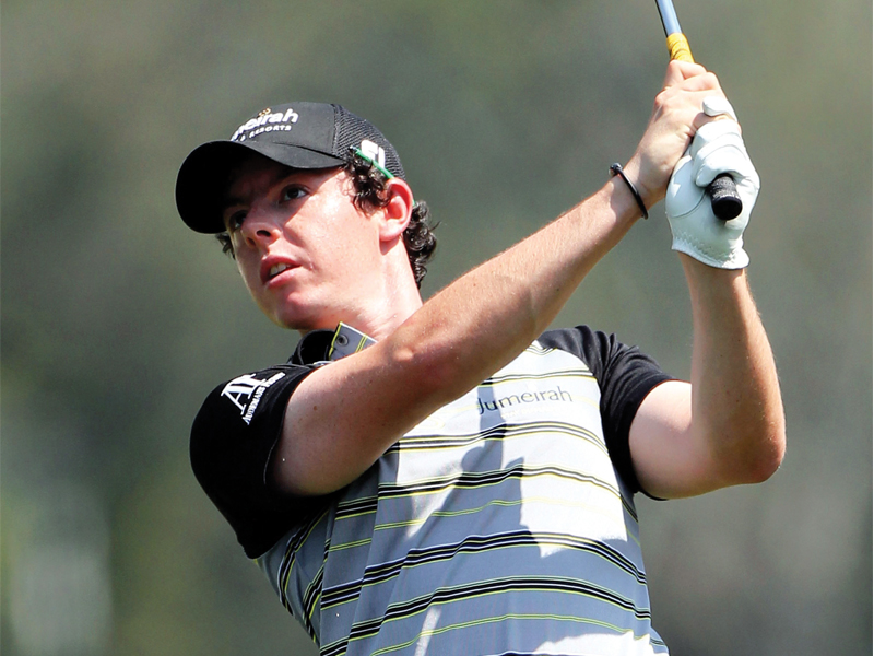 Displaying a deft short game with a new lob wedge, McIlroy reeled off eight birdies en route to a first-round seven-under-par 65 at the World Golf Championship event in Sheshan. PHOTO: FILE
