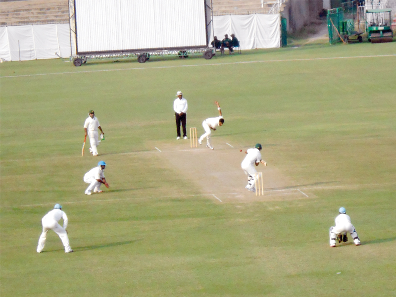 Usman Arshad starred for SBP, scoring 202 off 297 balls including two sixes and 26 boundaries. PHOTO: EXPRESS