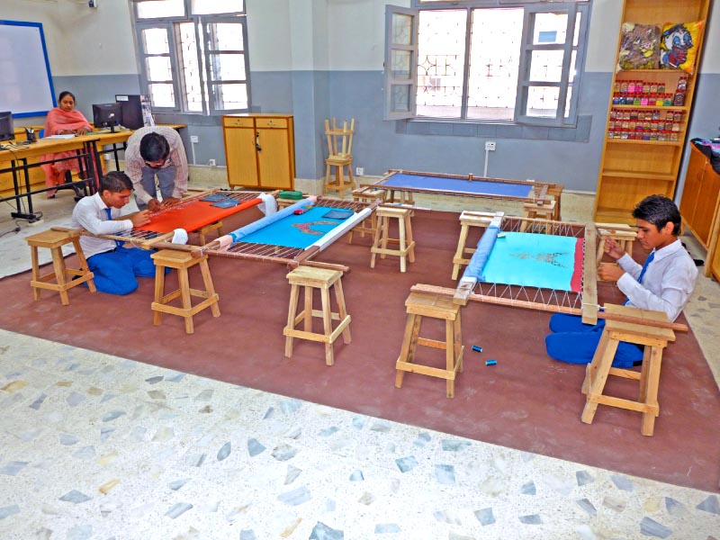 “Deaf Reach” has a holistic approach, equipping its students with skills that can help them earn a livelihood. It also challenges gender stereo-types by teaching boys skills like hand embroidery. PHOTO:  CHRIS CORK/EXPRESS
