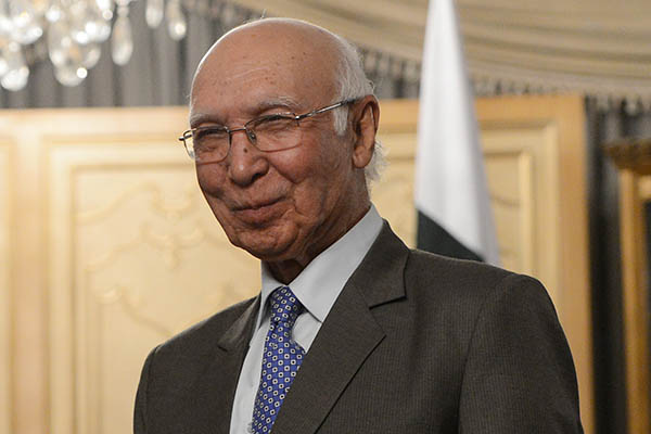 Adviser to the Prime Minister on National Security and Foreign Policy Sartaj Aziz. PHOTO: AFP