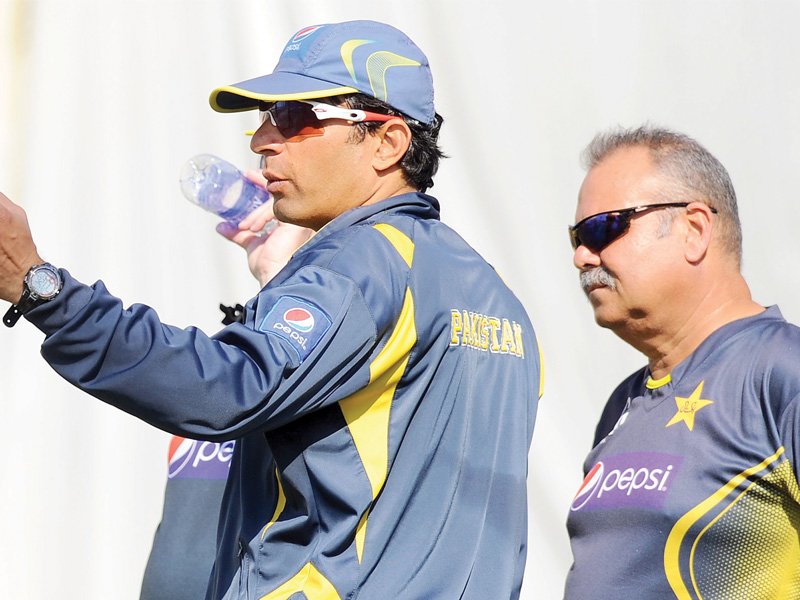 Dav Whatmore and Misbahul Haq would hope to end their two year association on a high and draw the Test series with Sri Lanka. PHOTO: AFP