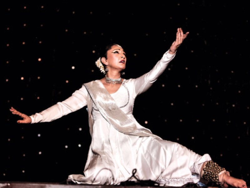 Nighat Chaudhry’s expressiveness reveals the maturity of her inner artist. PHOTO: MYRA IQBAL/EXPRESS