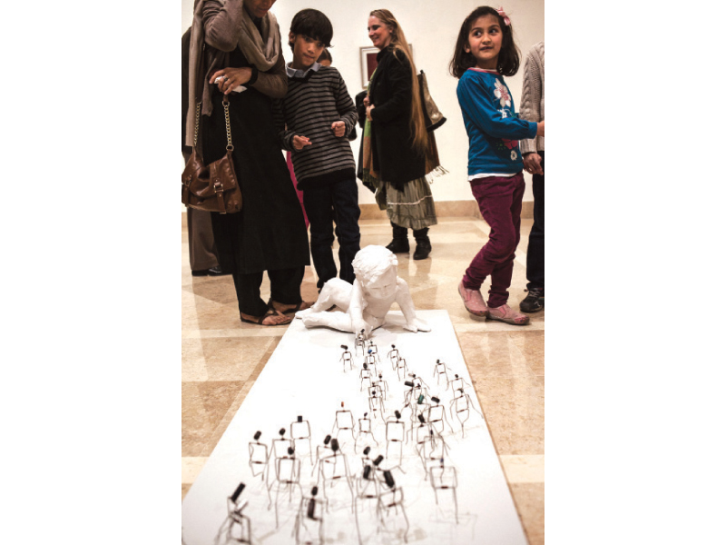 Every day items and sculptures have been fashined from electronic components. PHOTO: MYRA IQBAL/EXPRESS