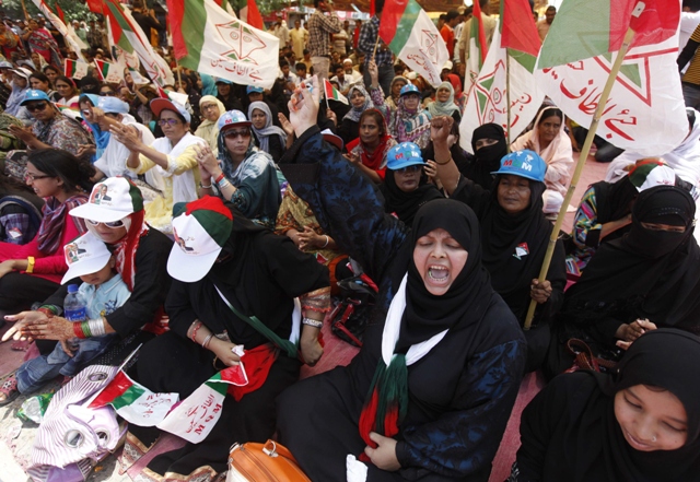 The rally is being carried out in a time when, the party maintained, a media trial was being carried out to tarnish the image of the movement's leader. PHOTO: REUTERS/FILE