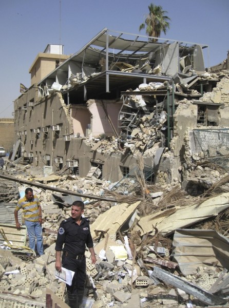 File photo of the site of a bomb in Baghdad. PHOTO: REUTERS