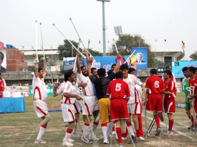Win five out of six arm-wrestling and weightlifting completions. PHOTO: ABID NAWAZ/EXPRESS