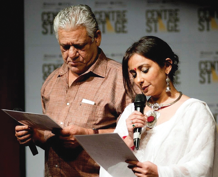 As engaging as the play is, the laminated scripts used by the actors take away a little from the visual impact of the narration. PHOTOS: FILE