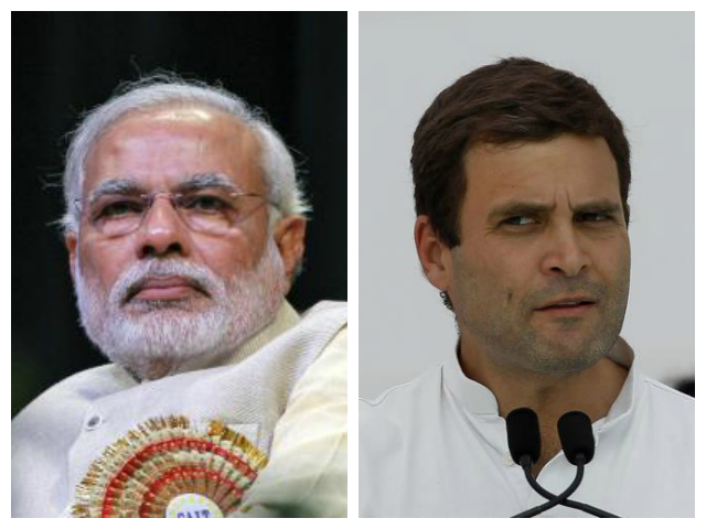 Narendra Modi (L) and Rahul Gandhi (R) PHOTO: REUTERS