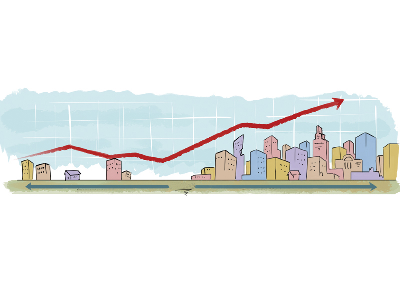 The real estate sector offers small scale industrialist a safe haven to invest their funds. Illustration: JAMAL KHURSHID.
