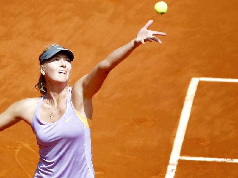 Sharapova has slowly begun to hit form in recent weeks on her return to clay conditions after a difficult start to the year. PHOTO: REUTERS