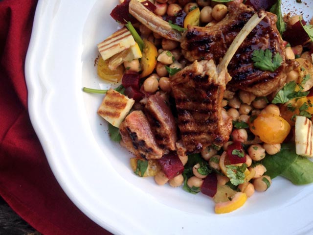 Welcoming Autumn with tamarind lamb cutlets and a spicy chickpea chat salad