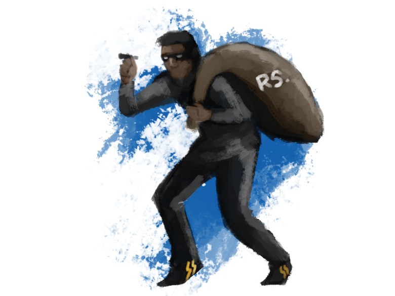 Caught in action: Guards foil robbery attempt