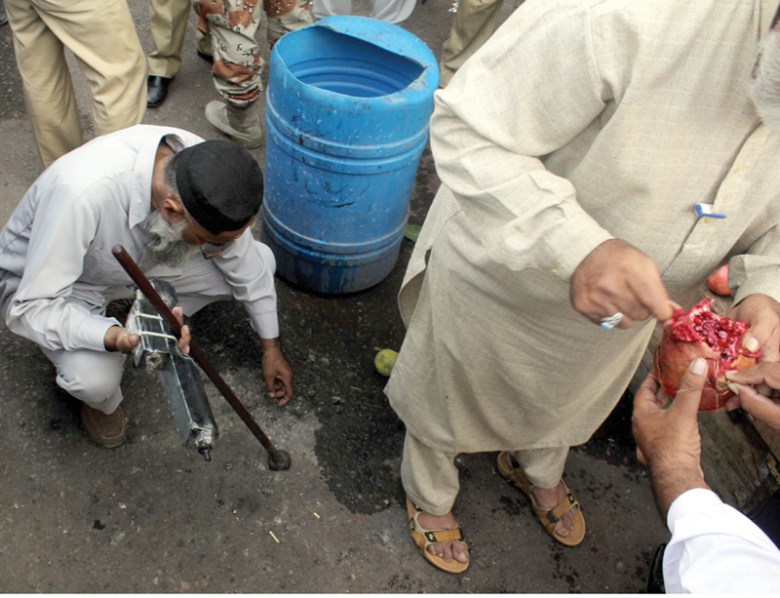 Bombs away: Two cops, 19 others injured in grenade attack