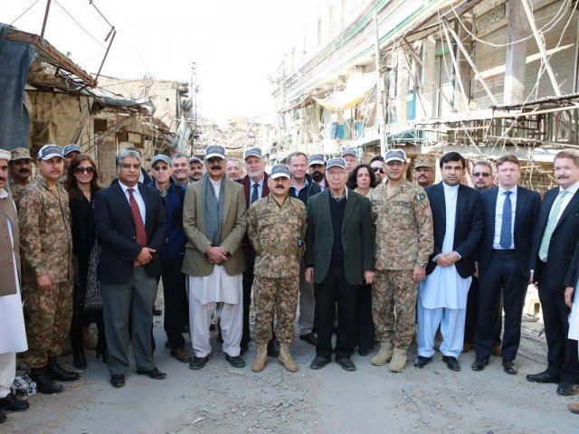 This was the first time that diplomats and representatives of UN agencies were taken to North Waziristan. PHOTO: ISPR