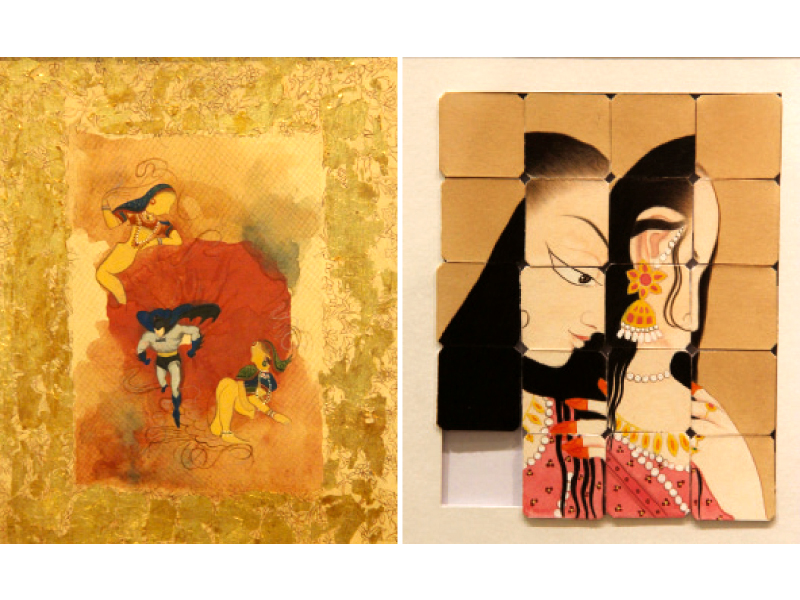 The work on display reflects socio-political issues and the artists’ personal experiences. PHOTOS: AYESHA MIR/EXPRESS