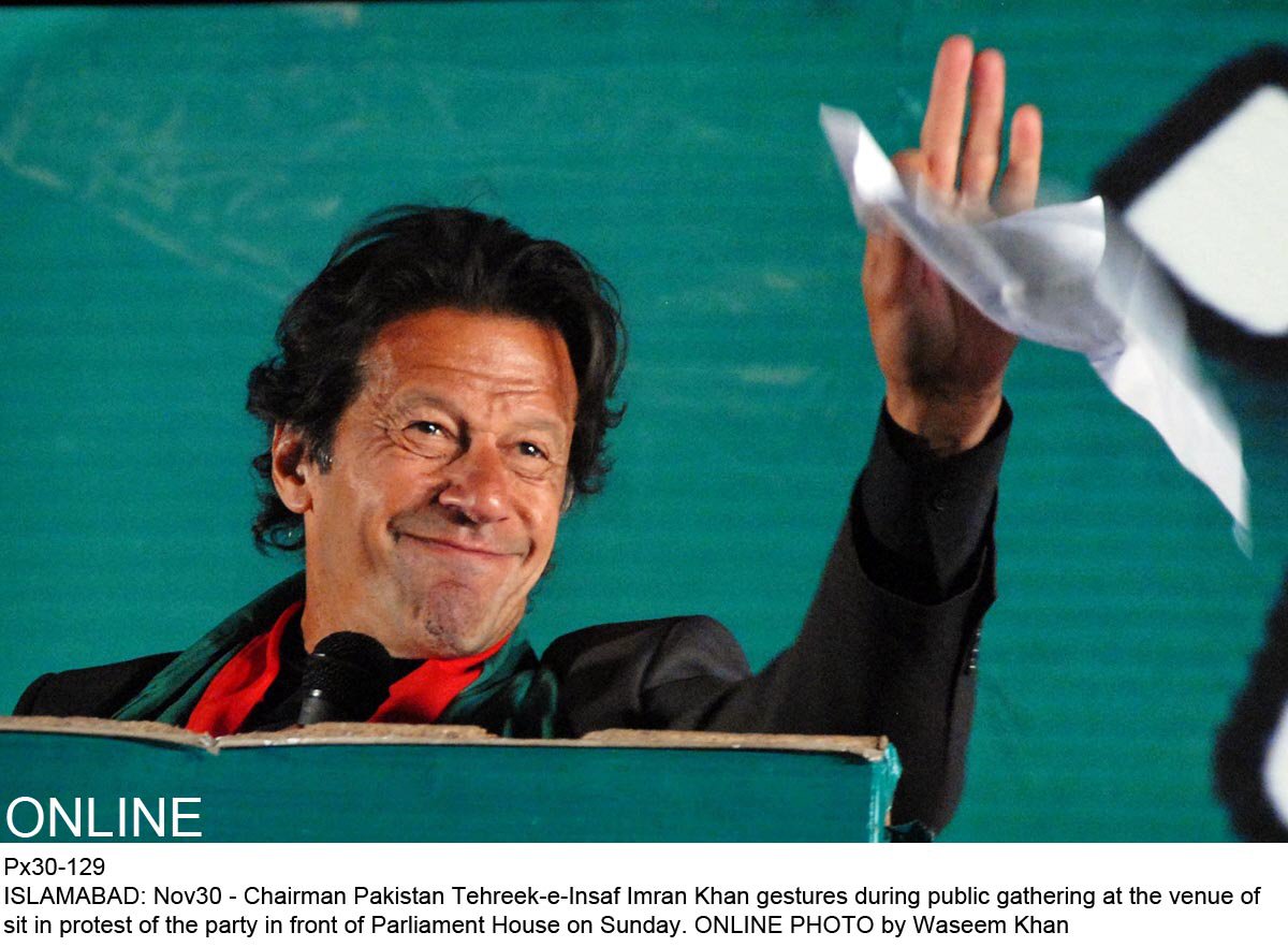 PTI chief Imran Khan. PHOTO: ONLINE