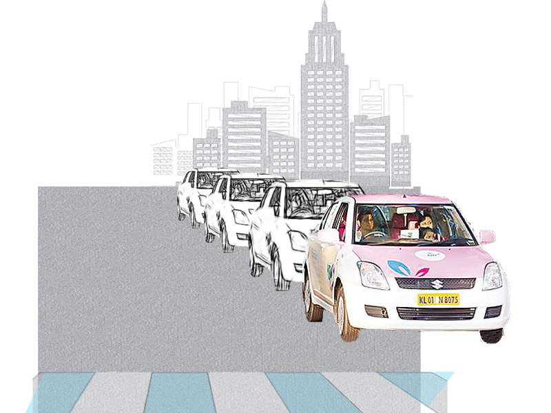 Indian women get behind the wheel to offer female commuters safe transport. DESIGN: HIRA FAREED
