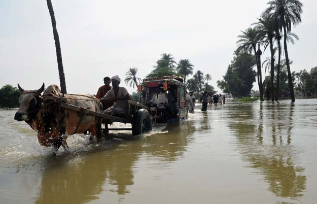 Estimated 715,000 people in Pakistan are every year affected by the floods. PHOTO: AFP