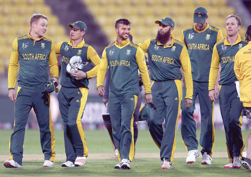 South Africa finished their Pool B matches with eight points off six games, and will in all likelihood finish second. PHOTO: REUTERS