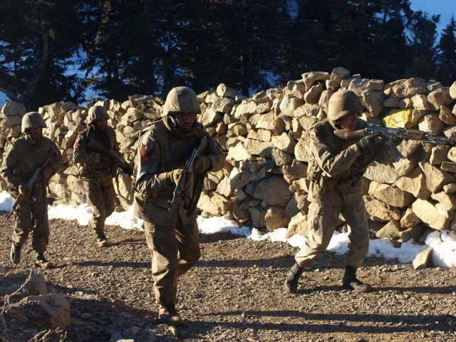 Strongholds of terrorists captured after intense fighting, leaving 27 militants dead. PHOTO: AFP