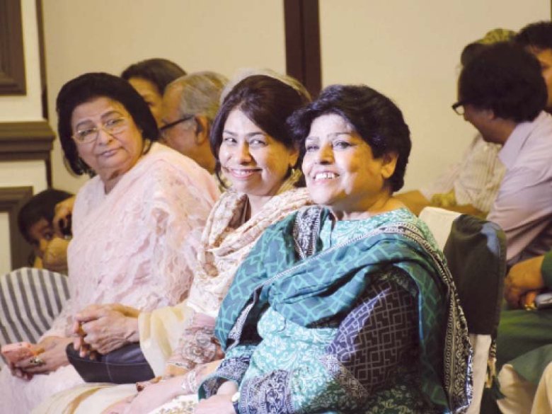 A slideshow of pictures from Kishwar’s life was played at the event after which she read out some of her poems. PHOTO: HUMA CHOUDHARY/EXPRESS