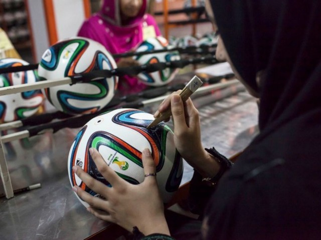 Use of child labour has harmed Sialkot’s football industry. PHOTO: REUTERS