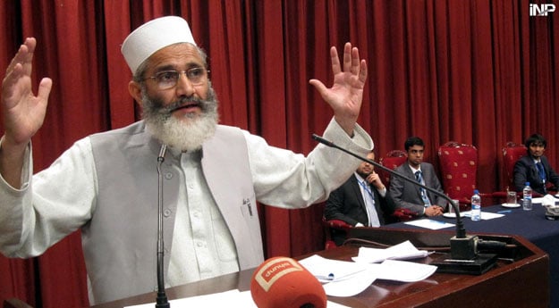 JI chief Sirajul Haq. PHOTO: INP