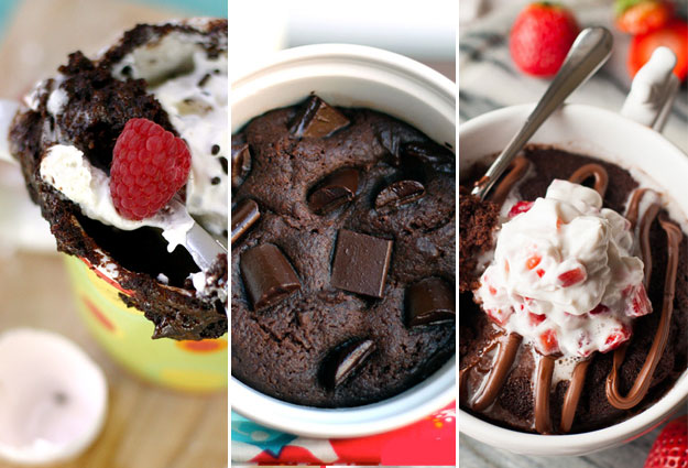 Warm, moist, gooey, fudgy, chocolate-y goodness in a mug.
