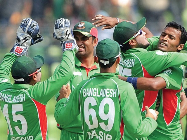 Bangladesh drubbed South Africa by nine wickets in the third and final one-day international to take the three-match series 2-1 in Chittagong on Wednesday. PHOTO: AFP