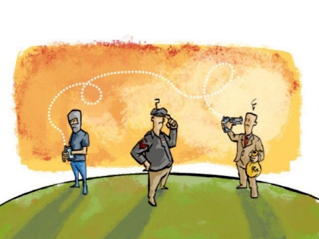 Ali demanded Rs5 million from the owner of a construction firm. ILLUSTRATION: JAMAL KHURSHID